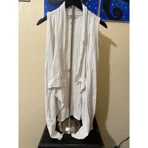 WHITE HOUSE BLACK MARKET Medium WOMENS SLEEVELESS KNIT OPEN CARDIGAN